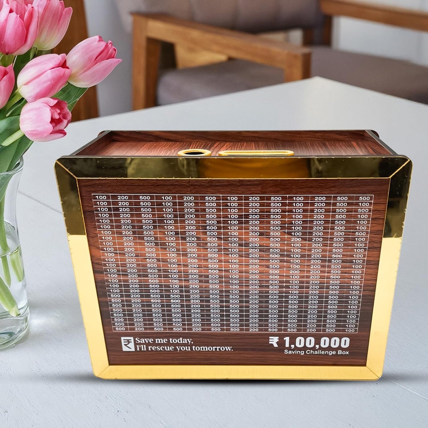 Charming Wooden Piggy Bank